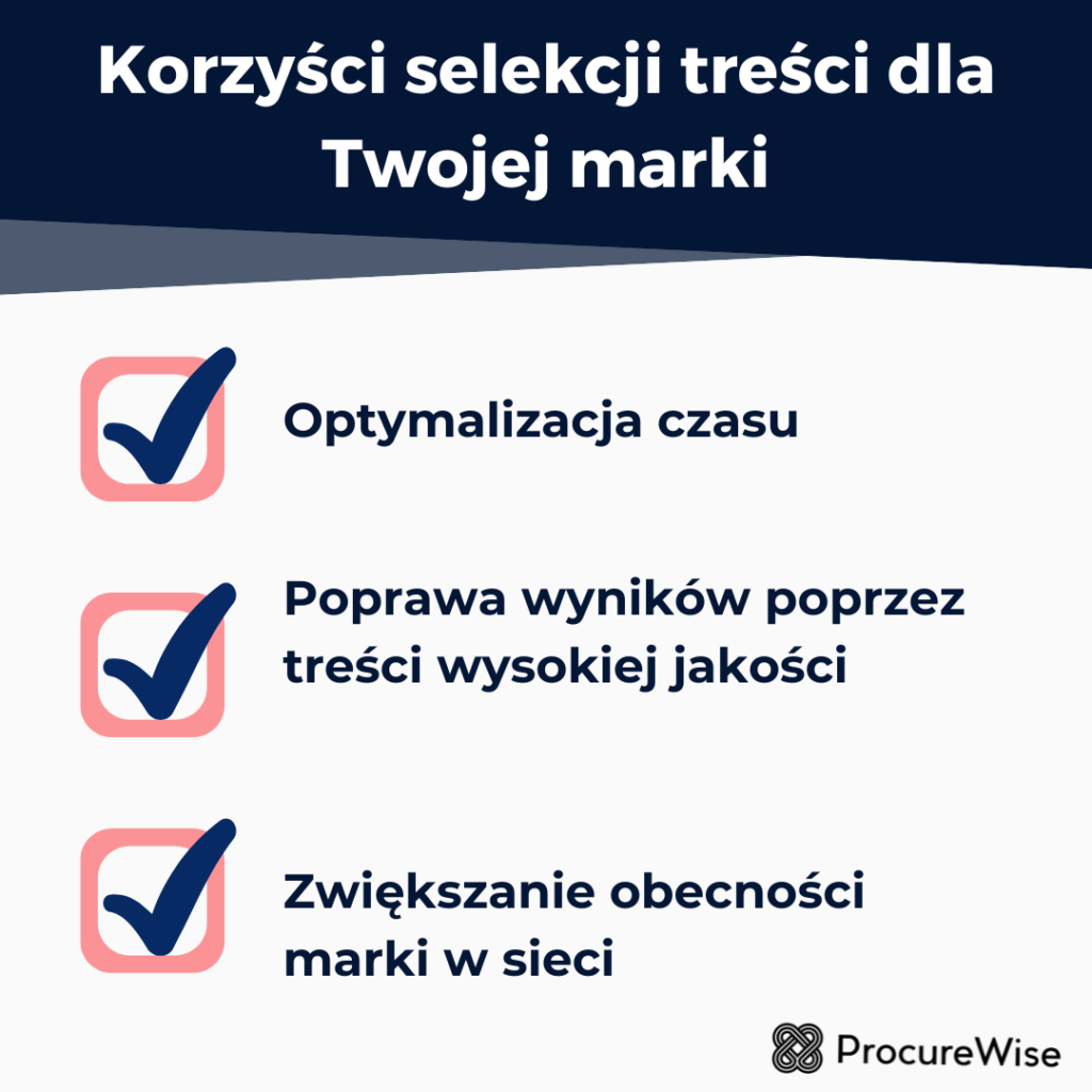 Korzyści selekcji treści dla Twojej marki