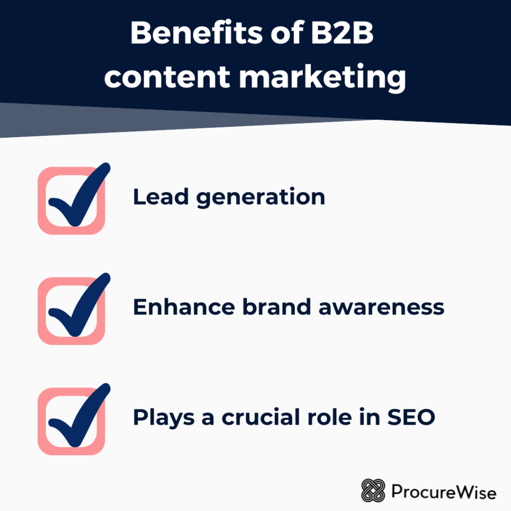 Benefits of B2B content marketing